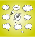 comic book cartoon cloud balloon set vector image