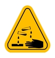corrosive sign vector image