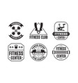 fitness badge and logo good for print design vector image