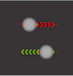 On and off toggle switch buttons material design Vector Image
