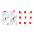 realistic blank sticky notes isolated on white vector image vector image