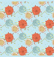 flower seamless pattern on a background vector image vector image