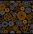 steampunk cogwheels seamless pattern vector image vector image