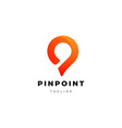 abstract simple pin logo design template vector image