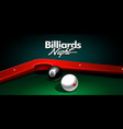 billiard green table vector image