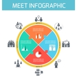 business meeting infographics vector image