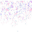 colorful falling confetti on white background vector image