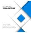 geometric blue 3d background vector image vector image