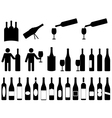 people with wine bottles vector image vector image