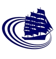 sailing ship-11 vector image
