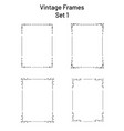 set 4 nice retro ornate frames copy space vector image vector image