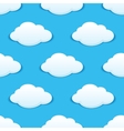 white fluffy clouds in a blue sky seamless pattern vector image vector image