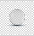 big white transparent glass sphere ball vector image vector image