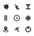 navigation icons set vector image