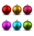 set of realistic christmas balls vector image