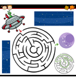 cartoon maze or labyrinth game vector image