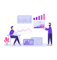 market forecast trend use chart and graphic vector image vector image