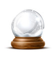 realistic christmas snowglobe 3d winter toy vector image