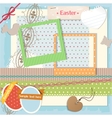 easter scrapbook set vector image vector image