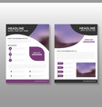 purple business proposal leaflet brochure flyer vector image