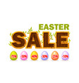 happy easter wooden letters forming vector image