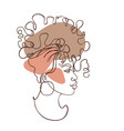 abstract portrait young african american woman vector image