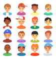 boy portrait male kids character face vector image
