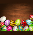 easter eggs background top vector image vector image