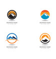 mountain logo and symbols business template vector image