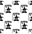 vintage telephone seamless pattern vector image