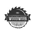 woodworking logo template vector image
