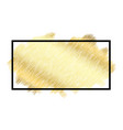 gold metall texture black frame golden color vector image vector image