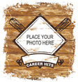baseball wood board vector image vector image