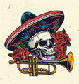 dia de los muertos colorful concept vector image