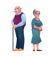 pensioners elderly man and woman old age vector image