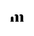 m letter initial logo vector image
