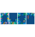 summer backgrounds design templates set with copy vector image vector image