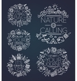 travel monograms black vector image