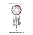 with hand drawn dream catcher vector image