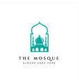 mosque silhouette icon logo design template vector image vector image