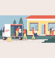 moving into house vector image