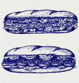 submarine sandwich vector image