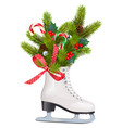christmas concept with skates vector image