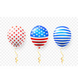 helium balloons with american flag isolate vector image