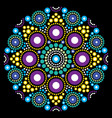 mandala art australian dot painting design vector image