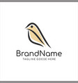 bird line template vector image