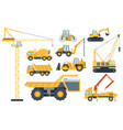 construction heavy equipment crane and building vector image