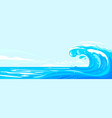 great beautiful wave at sea vector image