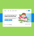 learn live for free landing page vector image