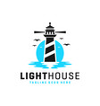 Lighthouse logo byron bay Royalty Free Vector Image